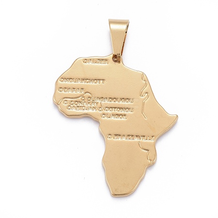 304 Stainless Steel Pendants STAS-F183-03G-1