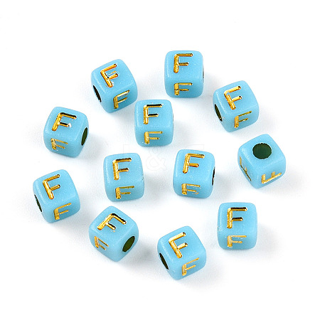 Plating Acrylic Beads OACR-N140-01F-F-1