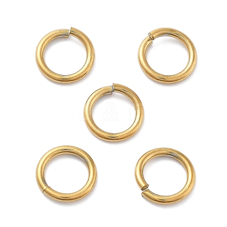 Ion Plating(IP) 304 Stainless Steel Open Jump Rings STAS-M081-02G-01-1