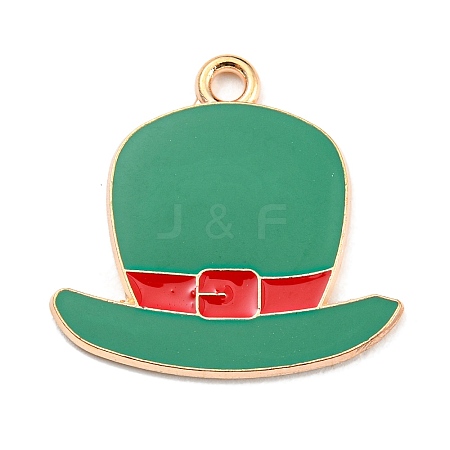 Saint Patrick's Day Alloy Enamel Pendants ENAM-G222-01B-01-1