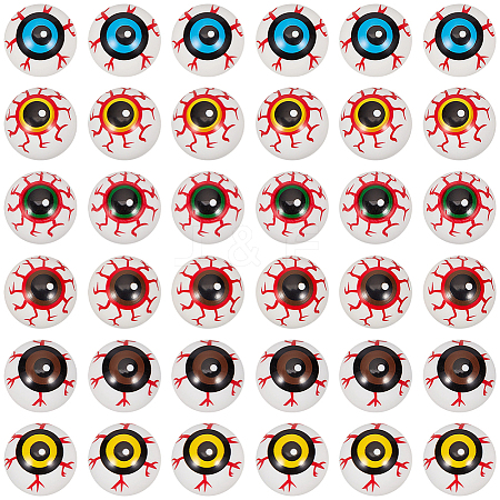 48Pcs 6 Colors Plastic Craft Eye DIY-GF0013-64-1