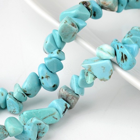 Dyed Natural White Jade Chip Beads X-G-R192-06-1