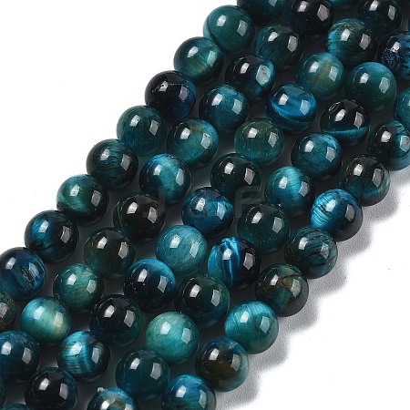 Grade AB Natural Tiger Eye Beads Strands G-B133-A02-6MM-07-1