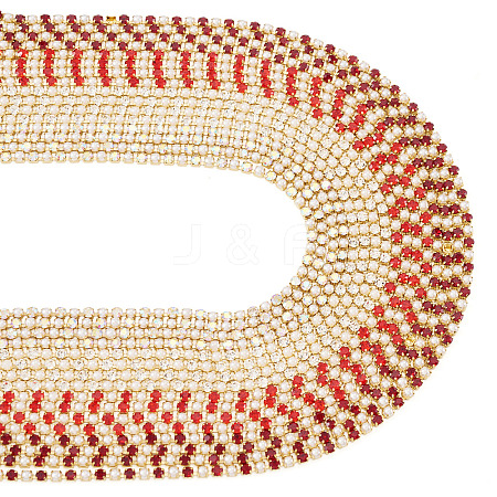 8m 4 Colors Brass Rhinestone Strass Chains CHC-TA0001-41-1
