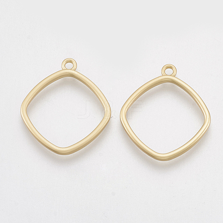 Smooth Surface Alloy Open Back Bezel Pendants PALLOY-S117-128-1