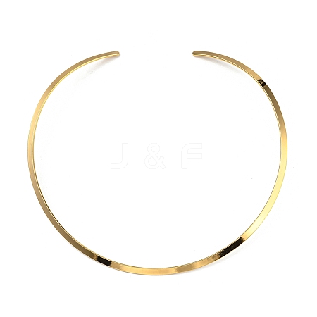 Vacuum Plating 202 Stainless Steel Wire Choker Necklace NJEW-H011-07G-1