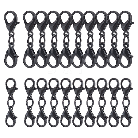  50Pcs 2 Styles Alloy Double Lobster Claw Clasps FIND-NB0004-74-1