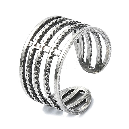 304 Stainless Steel Cuff Rings RJEW-M019-59P-1