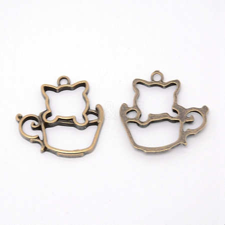 Alloy Open Back Bezel Pendants PALLOY-WH0072-91AB-RS-1