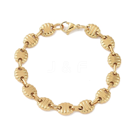 201 Stainless Steel Coffee Bean Chain Bracelets for Women Men BJEW-I316-06G-1