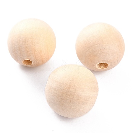 Unfinished Natural Wood Beads WOOD-XCP0001-15-1