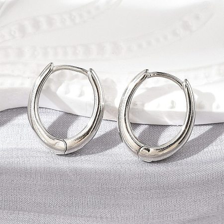 Brass Huggie Hoop Earrings EJEW-C502-11P-1