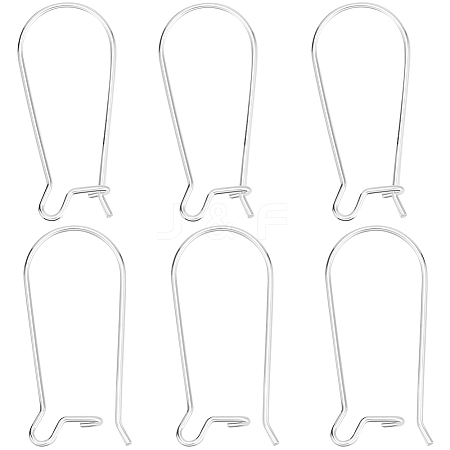 10Pcs 925 Sterling Silver Hoop Earring Findings STER-BBC0006-92B-S-1