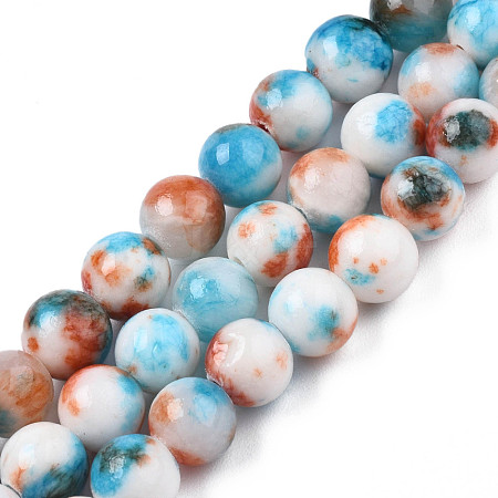 Natural Dyed Persian Jade Gemstone Bead Strands G-R271-6mm-XP16-1