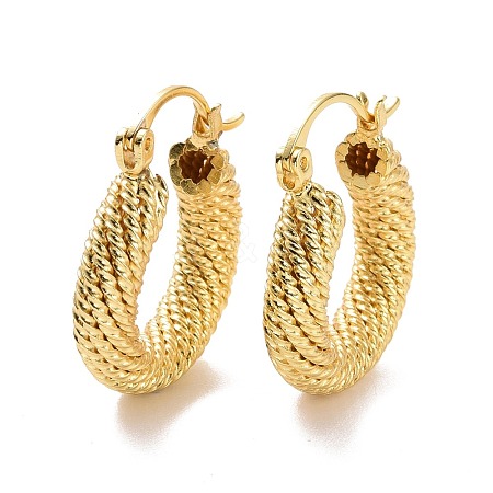 Brass Chunky Hoop Earrings for Women EJEW-A072-21LG-1