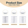 3 Rolls 3 Styles Round Nylon Braided Cord NWIR-TADJ0001-03A-4