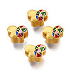 Alloy Enamel European Beads KK-N238-080-2