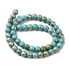 Synthetic Turquoise Dyed Camouflage Beads Strands X-G-E594-24O-A-3