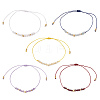 Natural Round Mixed Gemstone Beads Braided Bead Bracelets for Women BJEW-JB11655-2