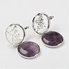 Natural Amethyst Pendants G-G910-G01-1