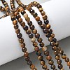 Round Tiger Eye Beads Strands Z0RQT011-AB-5