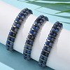 Natural & Synthetic Gemstone and Synthetic Hematite Adjustable Braided Bead Bracelets BJEW-H626-01-2