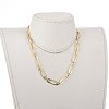 Safety Pin Shape Alloy Link Chain Necklaces NJEW-JN02989-4