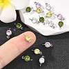 SHEGRACE Brass Pave Cubic Zirconia Flat Round Connector Charms XGRQ2O494-435P-5