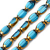 Electroplate Glass Beads Strands EGLA-N008-015F-1