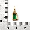 Brass with Cubic Zirconia Pendants KK-F916-10G-02-3