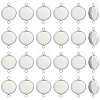 80Pcs 304 Stainless Steel Cabochon Connector Settings STAS-HY0001-89C-1