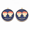 Alloy Enamel Pendants ENAM-S126-031D-RS-1