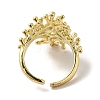 Brass Open Cuff Rings RJEW-Q778-40G-2