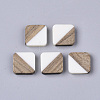 Resin & Walnut Wood Cabochons LS-RESI-S358-A-90G-1