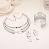 Alloy Pendant Necklaces & Stud Dangle Earrings & Cuff Bangles Sets FS-WG2E0CA-01-2