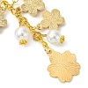 Flower Alloy Enamel with ABS Plastic Pearl Keychain KEYC-JKC01098-4