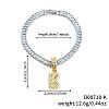 Fashionable Brass Micro Pave Clear Cubic Zirconia Charm Bracelets AF9298-11-1