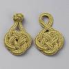 Handmade Chinese Frogs Knots Buttons BUTT-WH0027-27-2