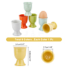 Olycraft 6Pcs 6 Colors Ceramic Baker Ross Egg Cups AJEW-OC0002-80-2