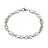 304 Stainless Steel Chain Bracelets for Women Men BJEW-Z143-28P-4