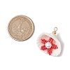 Cylinder Seed Beaded Starfish & Shell Pendants PALLOY-MZ00547-04-2