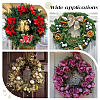 4Pcs 2 Styles Unfinished Wooden Hanging Wreath Frame WOCR-WR0001-04-5
