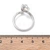 Brass Micro Pave Cubic Zirconia Cuff Open Rings CU-CBAEC29-08P-5