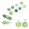 100Pcs Transparent Frosted Glass Beads Strands GLAA-CJ0002-04-2