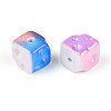 UV Plating Opaque Acrylic Beads OACR-N153-09-2