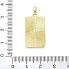 Rack Plating Brass Micro Pave Clear Cubic Zirconia Pendants KK-S371-02G-03-3