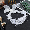 Alloy with Plastic Imitation Pearl Mesh Headpiece Cap AJEW-WH20054-127-4