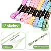 8 Skeins 8 Colors Polyester Sewing Thread OCOR-WH20074-09A-2