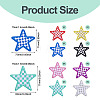8Pcs 2 Styles Star with Lattice Computerized Embroidery Polyester Iron on/Sew on Patches PATC-TAC0001-28-4