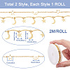 2 Styles Handmade Brass Cable Chains & Bar Link Chains CHC-KS0001-01-3